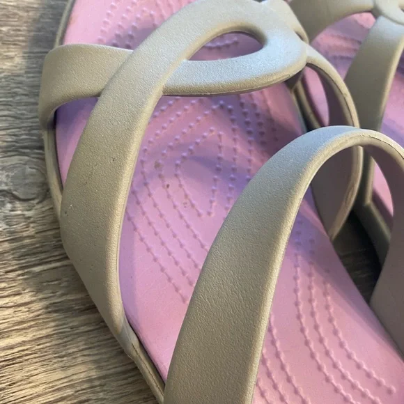 2 Pairs! CROCS Sandals Good Used Condition Womens 9 - Picture 6 of 7